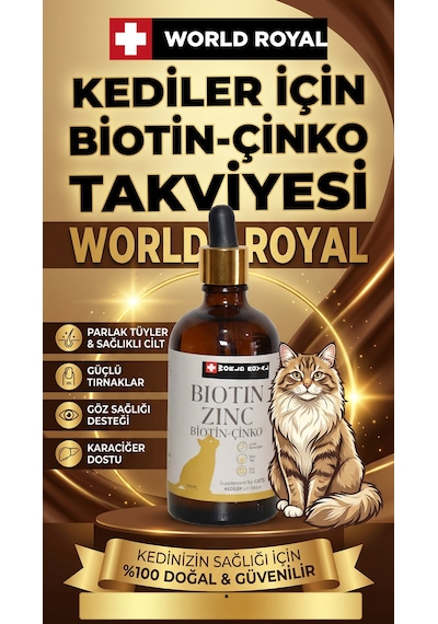 Kedi Biotin Çinko Deri Tüy Bakımı Damla