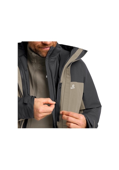 Jack Wolfskin Jack Wolfskın Wıld Places 3ın1 Jkt M Erkek Linen Outdoor Ceketi A65257-5940 Bej - Siyah
