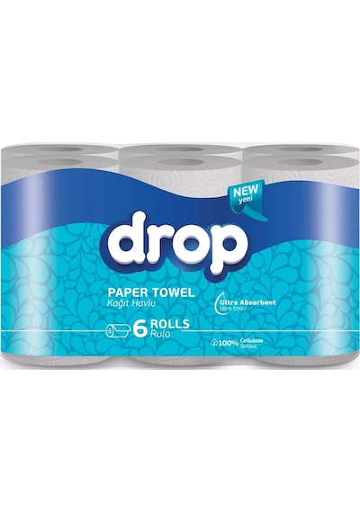 Drop Çift Katlı Kağıt Havlu 4 x 6'lı