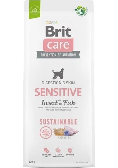 Brit Care Dog Sustainable Sensitive Balıklı Yetişkin Köpek Maması 12 KG