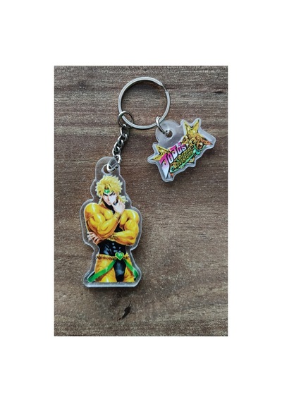 Owl Bag Jojo's Bizarre Adventure Serisi - Dio Brando Desenli Acrylic Anahtarlık Çanta Süsü Çok Renkli