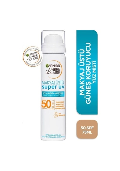 Garnier Ambre Solaire Over Make Up Super Uv Protection Mist Spf50 75ml
