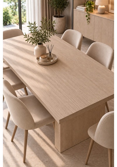 Deconitte Premium Kendinden Yapışkanlı Bej Renkli Ahşap Desenli Mobilya Dolap Masa Tezgah Pvc Kaplama Folyosu 60x100cm
