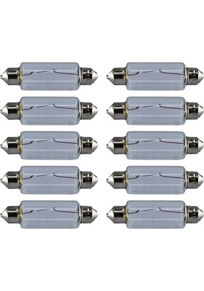 10 Adet 12V 15W Sofit Ampul 44mmX13mm