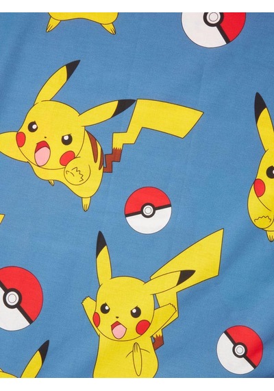 Pokemon Çocuk Nevresim Takımı 155x220 Mavi Mavi