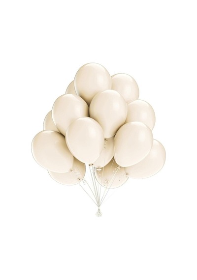Retro Deniz Kumu Balon Bej 20 Adet 12inç Standart