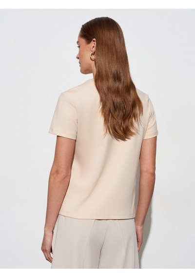 Dilvin 32779 Bisiklet Yaka T-shirt-taş