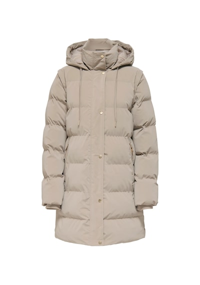 Only Kadın Onldıxıe Kapüşonlu Uzun Şişme Mont 15349120 Taş Taş