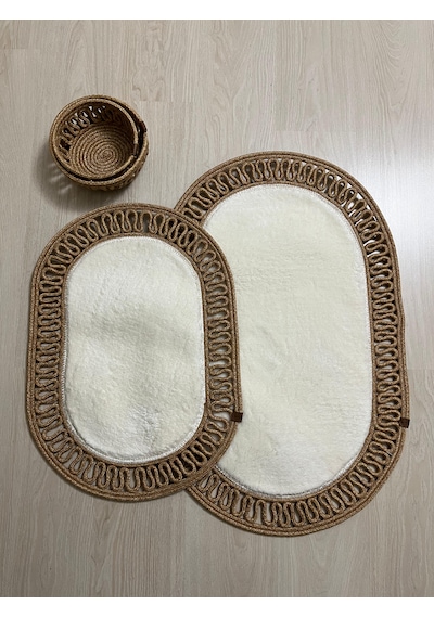 Senza Atelier Lüks 4 Lü Banyo & Antre Seti Krem Peluş Dokulu, Fırfırlı Jüt Halat Paspas Takımı Ve 2 Li Sepet Beyaz - Sarı Senza Atelier Lüks 4 Lü Banyo & Antre Seti Krem Peluş Dokulu, Fırfırlı Jüt Halat Paspas Takımı Ve 2 Li Sepet Beyaz - Sarı