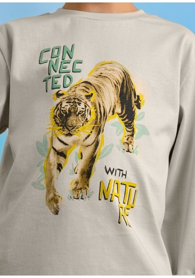 United Colors Of Benetton Tısort-kısakol-vahsı Hayat Gri