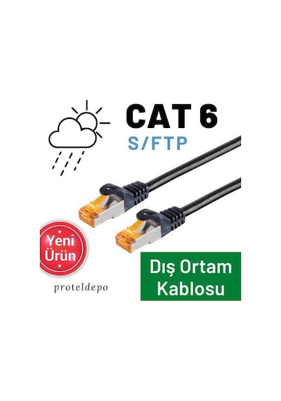 Irenis CAT6 Kablo Dış Ortam Açıkhava Ethernet Network Lan Kablosu 15 M