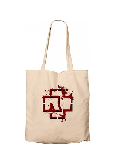 Rammstein Logo 4 Krem Kanvas Bez Çanta Krem