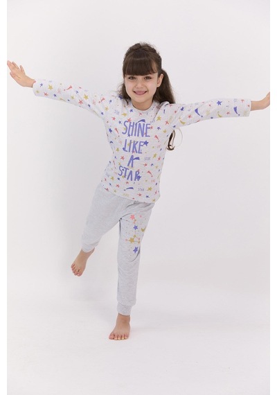 Rolypoly 2595 Shine Like A Star Karmelanj Kız Çocuk Pijama Takımı 001