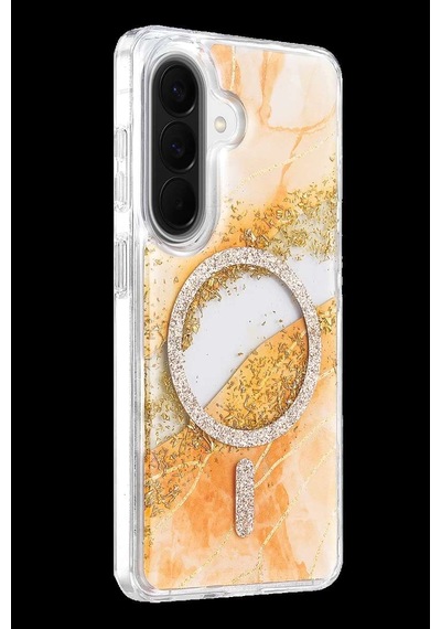 Onegif Galaxy A37 5g Lotus Simli Magsafe Kapak - Turuncu