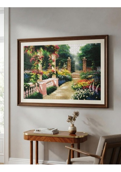 Çiçekli Göl Ve Botanik Bahçesi İkili Set - 1000 + 500 Parça İkili Puzzle Seti