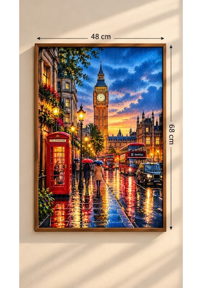 1000 Parça Londra Puzzle 48 X 68 Cm Yüksek Baskı Kaliteli Eğlenceli Puzzle
