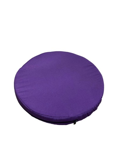 Kreş Anaokulu Yuvarlak Oyun Minderi Aktivite Minderi 40x40x5 Cm - Sandalye Minderi - Bahçe Dekor Minderi Yuvarlak Minder Mor