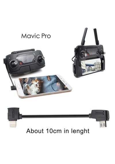 DJI Mavic Pro IOS Veri Kablosu 10 cm Telefonlar İçin Siyah Renk
