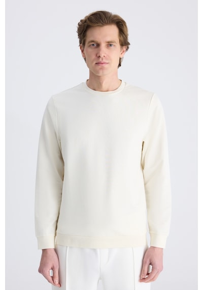 D'S Damat Ds Damat Regular Fit Ekru Düz Pamuklu Sweatshirt 5hce247021053 Çok Renkli