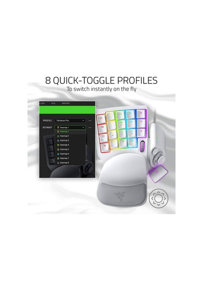 Razer Tartarus Pro Analog Optik Gaming Beyaz Tuş Takımı Rz07-031