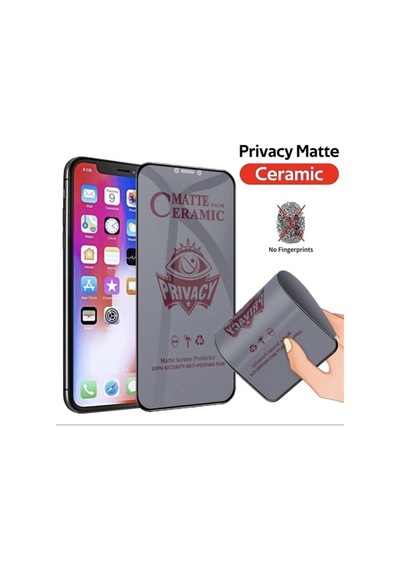 Apple  Uyumlu iPhone 11 Pro Mat Hayalet Ekran Gizli Privacy Tam Kaplayan Kırılmaz Cam Seramik Nano Ekran Koruyucu