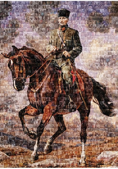 Art Puzzle Atatürk Sakarya İsimli Atıyla Kolaj 1000 Parça Puzzle