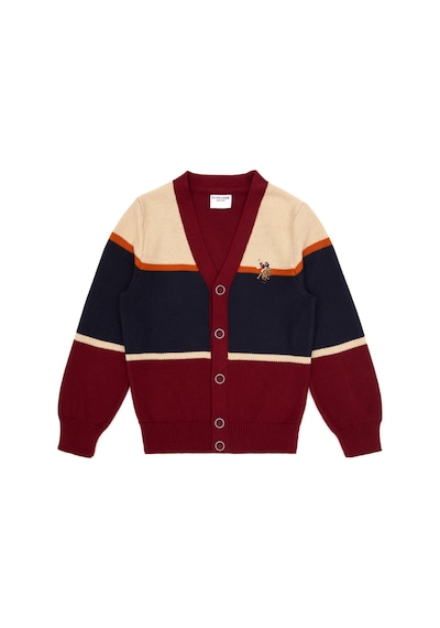 U.S. Polo Assn. Erkek Çocuk Bordo Hırka Triko 50317116-vr014