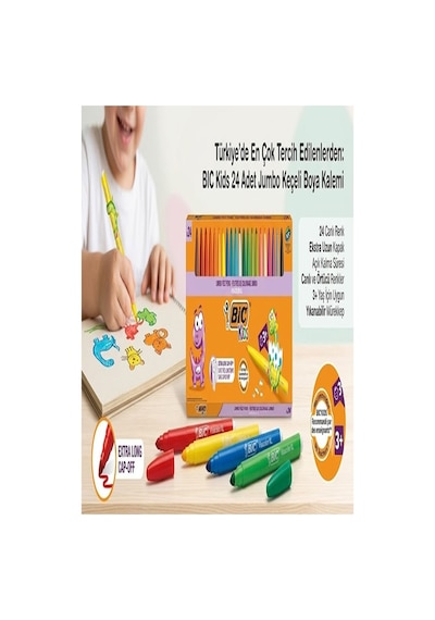 24 Renk Keçeli Boya Kalemi 1 Paket Bic Visacolor Xl 24 Lü Keçeli Kalem Okul Öncesi Sınıf Resim Dersi