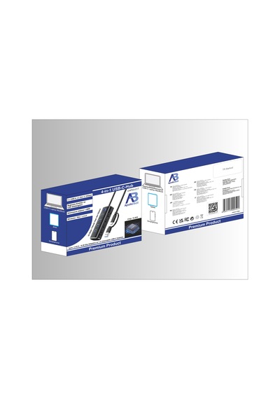 Uhp03-017 Apollobell 4-in-1 Usb-a-hub