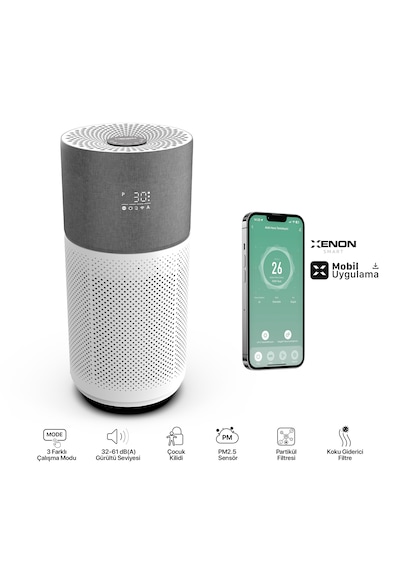 Xenon Smart Air Purifier Akıllı Hava Temizleme Cihazı Gri X7420_M0