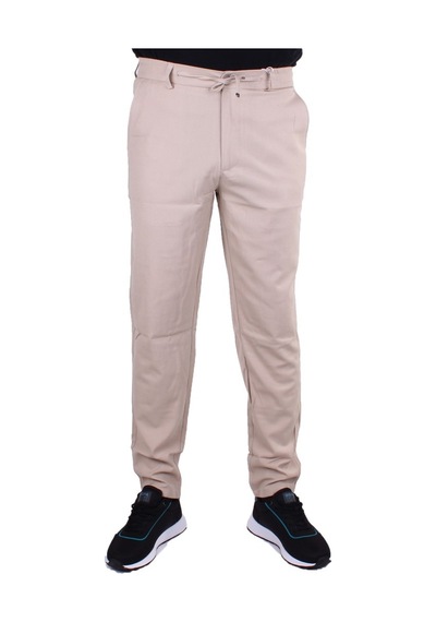 Dagoster Dmg23-619712 Bej Normal Bel Düz Paça Jogger Erkek Pantolon Bej