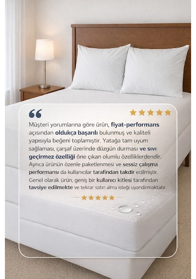 SUVAY Sıvı Geçirmez Alez Micro Fitted Çarşaf Tipi Yatak Koruyucu Tek ve Çift Kişilik