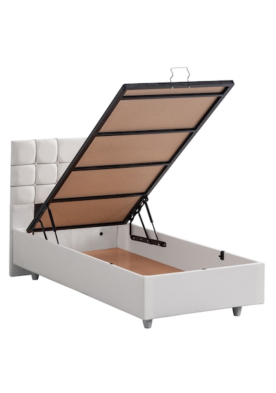 Almada Tek Kişilik Baza Başlık Letto Yatak Seti - Beyaz 100 x 200