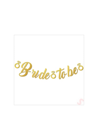 Bride To Be Kaligrafi Banner Altın