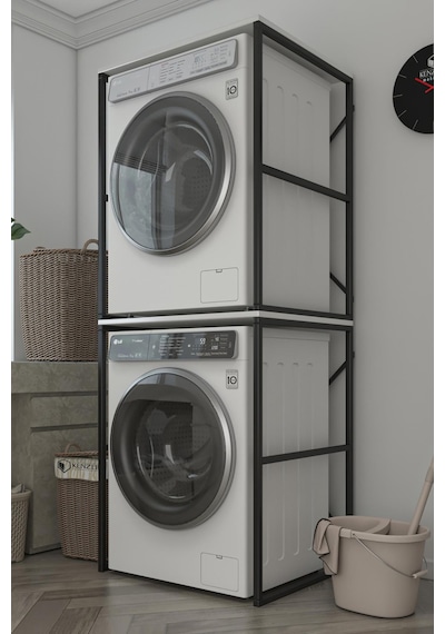 Bakbudaiyi Çamaşır Kurutma Makinesi Dolabı Velid Byzsyh 180 070 60 Mat Suntalam Metal Siyah Boya Beyaz - Siyah Bakbudaiyi Çamaşır Kurutma Makinesi Dolabı Velid Byzsyh 180 070 60 Mat Suntalam Metal Siyah Boya Beyaz - Siyah