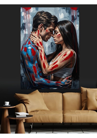 I Love Music Yazılı Modern Pano Dekoratif Kanvas - Mdf Ahşap Tablo
