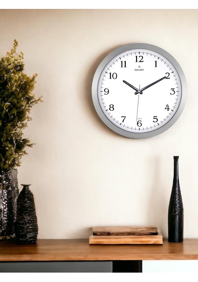 Galaxy 1964-k Serisi Lüx Premium Klasik Ofis Ve Duvar Saati 35 Cm Gri
