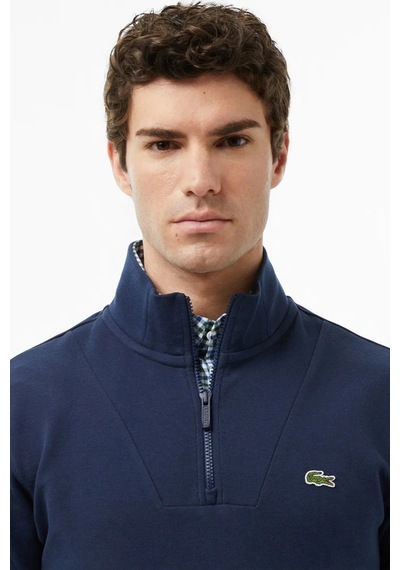 Lacoste Men's Classic Fit Neck Zip Sweatshirt Yarım Fermuarlı Yüksek Yaka Pamuklu Sweatshirt Lacivert Lacoste Men's Classic Fit Neck Zip Sweatshirt Yarım Fermuarlı Yüksek Yaka Pamuklu Sweatshirt Lacivert