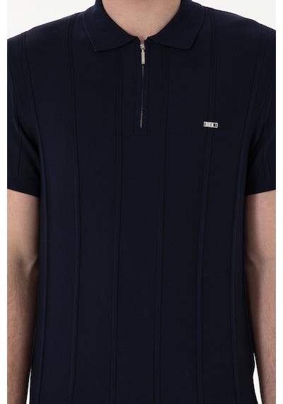 U.S. Polo Assn. Erkek Slim Fit Polo Yaka Lacivert Tişört 50306457-VR033