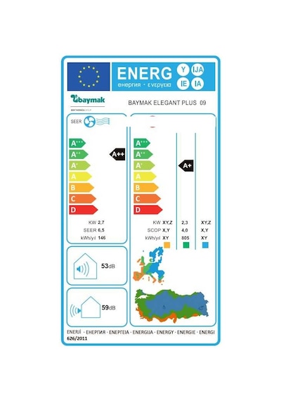 Baymak Elegant Plus 09 9000 BTU Duvar Tipi Klima
