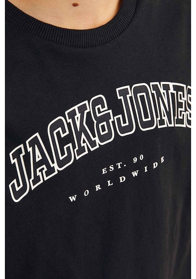 Jack & Jones Jjecaleb Varsıty Tee Ss O Siyah Erkek Çocuk Kısa Kol T-shirt SIYAH