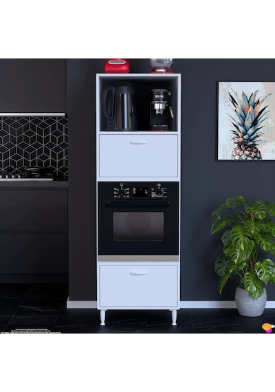 Eliusta Luno 2 Kapaklı Modüler Dolap Fırın Dolabı 60x185,9x56 Cm Geniş Kapasiteli Saklama Dolabı Beyaz Eliusta Luno 2 Kapaklı Modüler Dolap Fırın Dolabı 60x185,9x56 Cm Geniş Kapasiteli Saklama Dolabı Beyaz