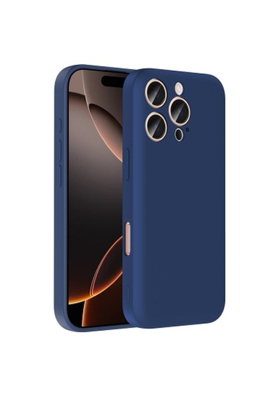 Lexroo Apple iPhone Uyumlu 16 Pro Kamera Korumalı Kartlık Hazneli Vitra Silikon Kılıf - Lacivert