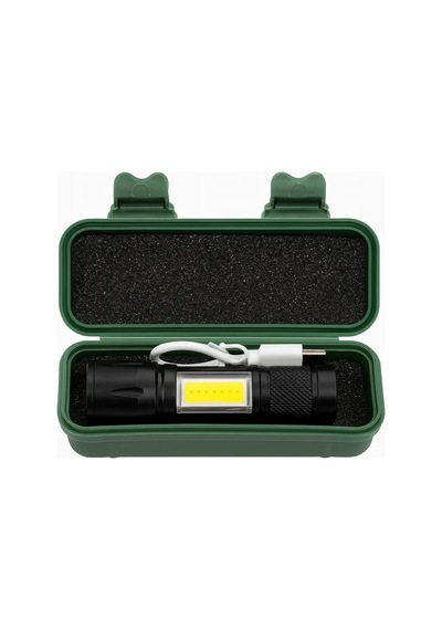 2 Adet Q-max Xpe Usb Charge Zomlu El Feneri Siyah