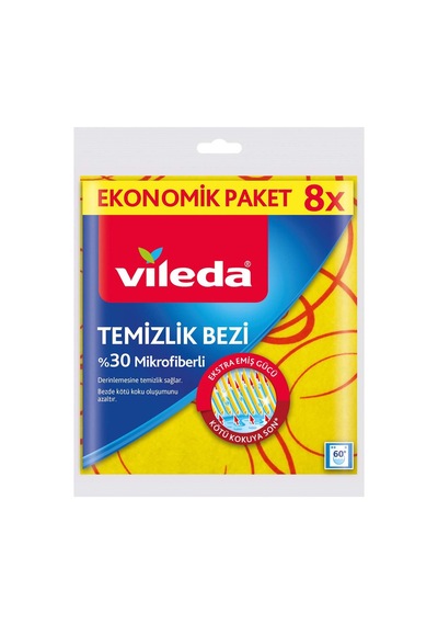 5 Adet Vileda 8'li %30 Mikrofiber Temizlik Bezi Diğer