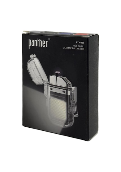 Panther Pt- 6888 Usb Şarjlı Çakmak-fener Çok Renkli