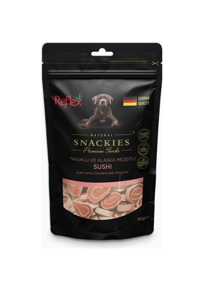 Snackies Tavuklu Alaska Mezgitli Kurutulmuş Et Köpek Ödülü 90gr