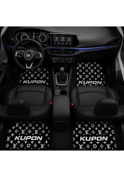 Fiat Egea Sedan / Hatchback / Cross Premium Dekor Halı Paspas 4 Parça Set Kupon Siyah