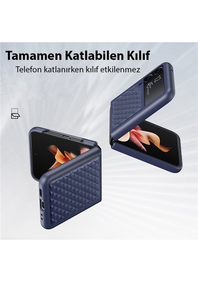 Dux Ducis Venice Samsung Uyumlu Galaxy Z Flip3 5G Premium Deri Kilif 561244841