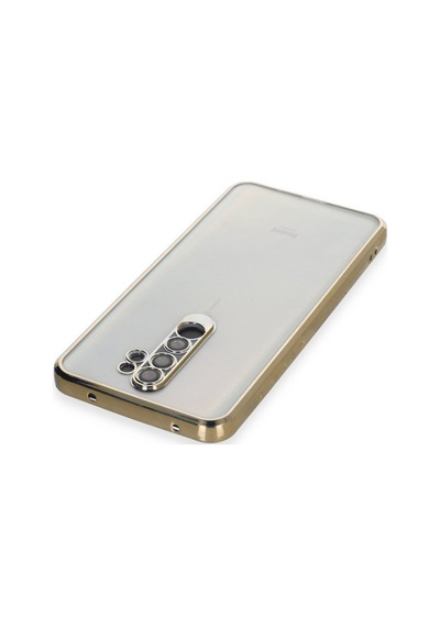 Newface Xiaomi Redmi Note 8 Pro Kılıf Razer Lensli Silikon - Gold Gold